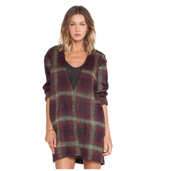 UNIF Nevermind Duster in Plaid - Picture 3 of 12